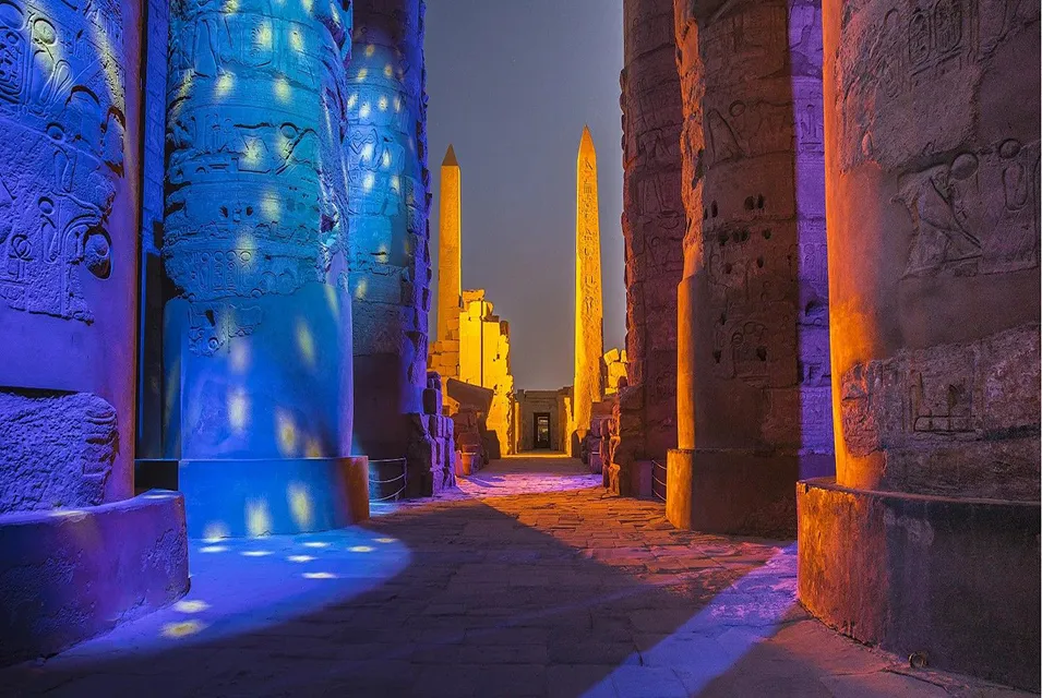El Despertar de los Faraones Bajo la Noche Nubia Espectáculo De Luz Y Sonido en Karnak
