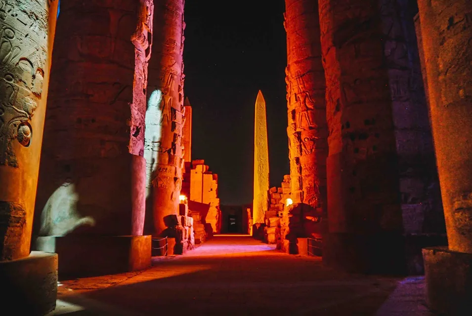 El Despertar de los Faraones Bajo la Noche Nubia Espectáculo De Luz Y Sonido en Karnak